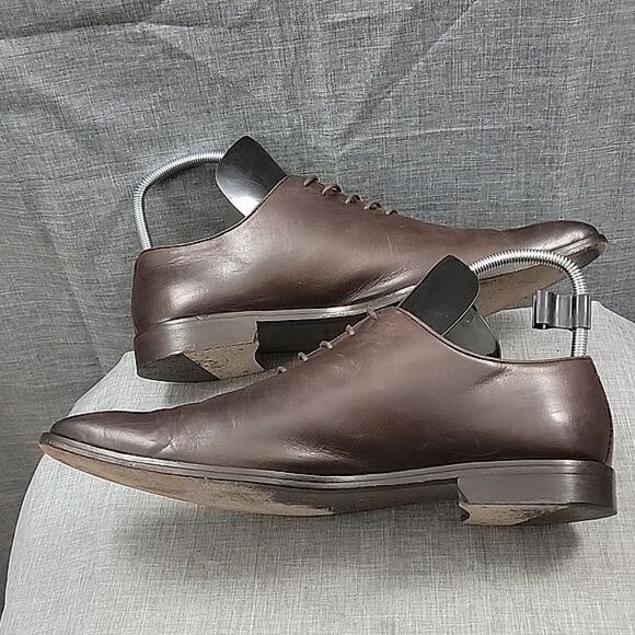Massimo Matteo Mens Italian 5 Eye Dark Brown Lace-Up Oxford Shoe Sz 13 M main image 6